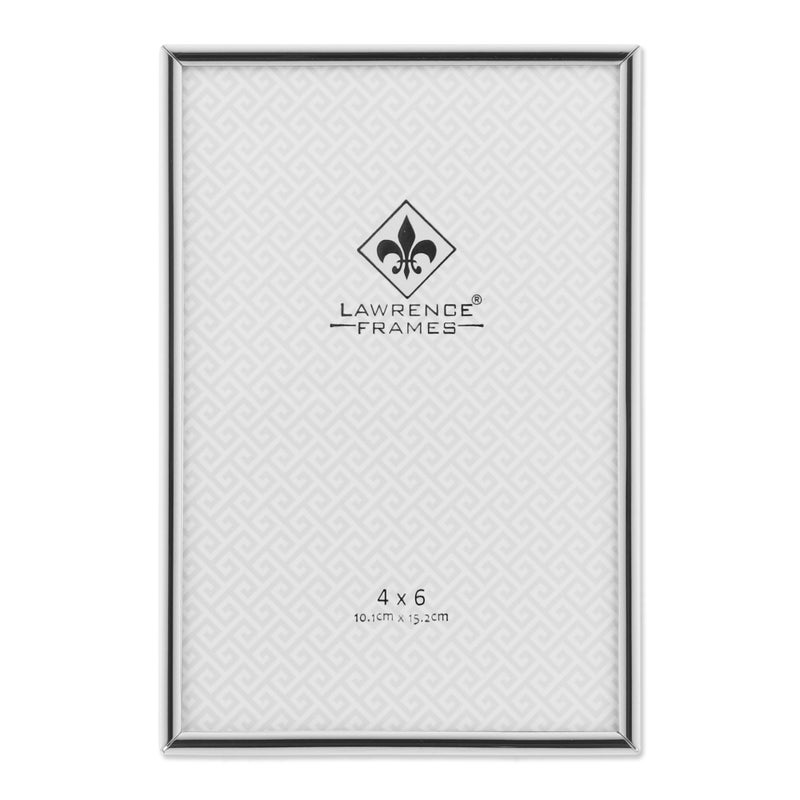 Lawrence Frames Simply Metal Picture Frame, 4 by 6-Inch, Silver